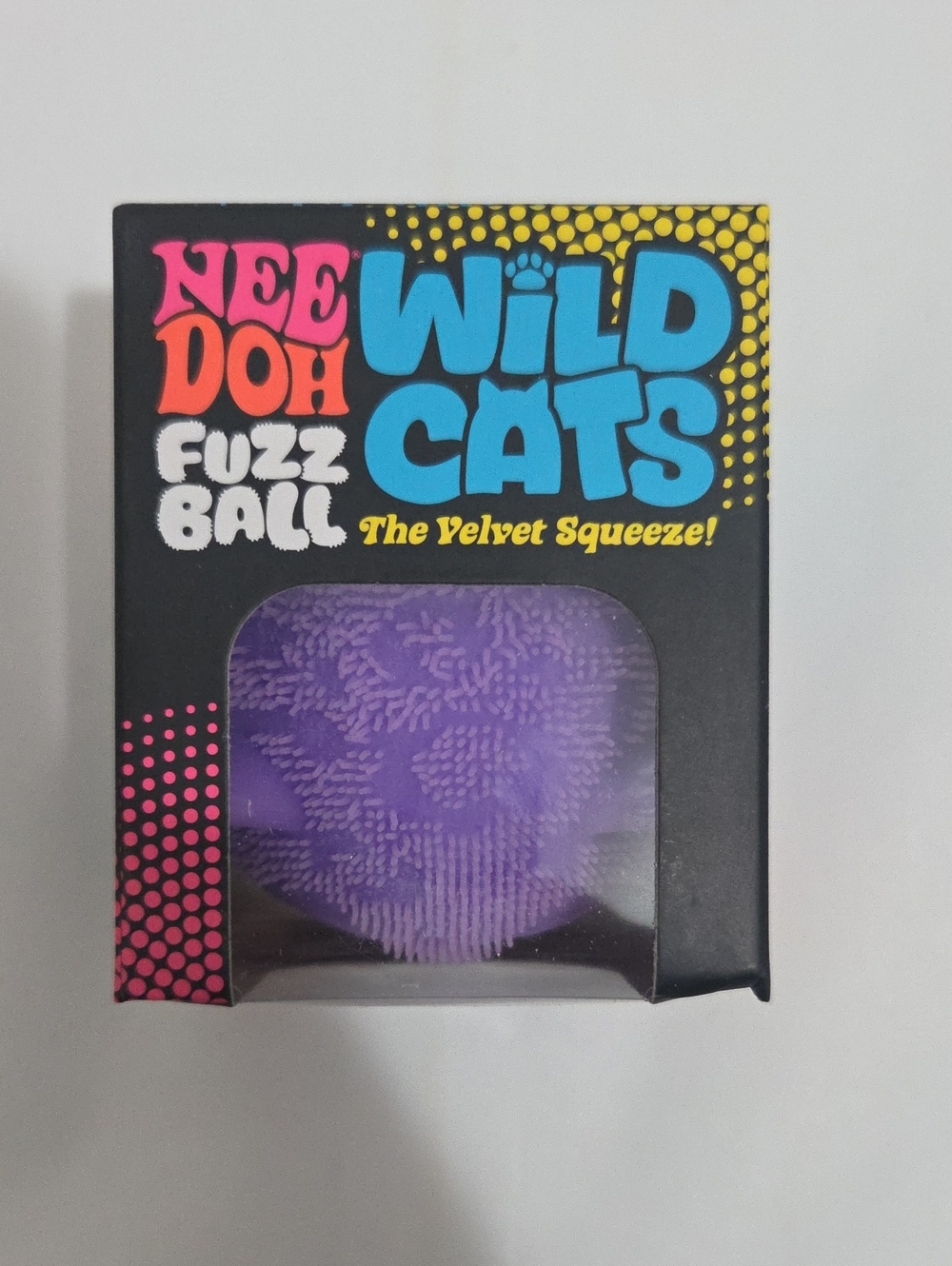 Needoh Wild Cats Purple Fuzz Ball Toy-Authentic